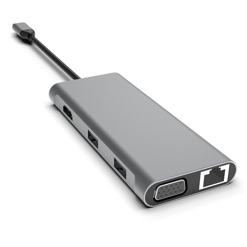 11-in-1 USB-C Hub mit Dual HDMI USB 3.0 Ethernet 3,5 mm Audio für Macbook Laptop