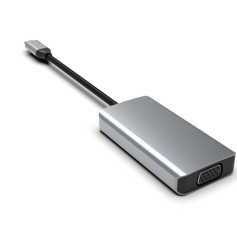 Mini 4 In 1 USB-C Adapter Typ C Hub mit USB 3.0 HDMI VGA USB-C PD-Ladung