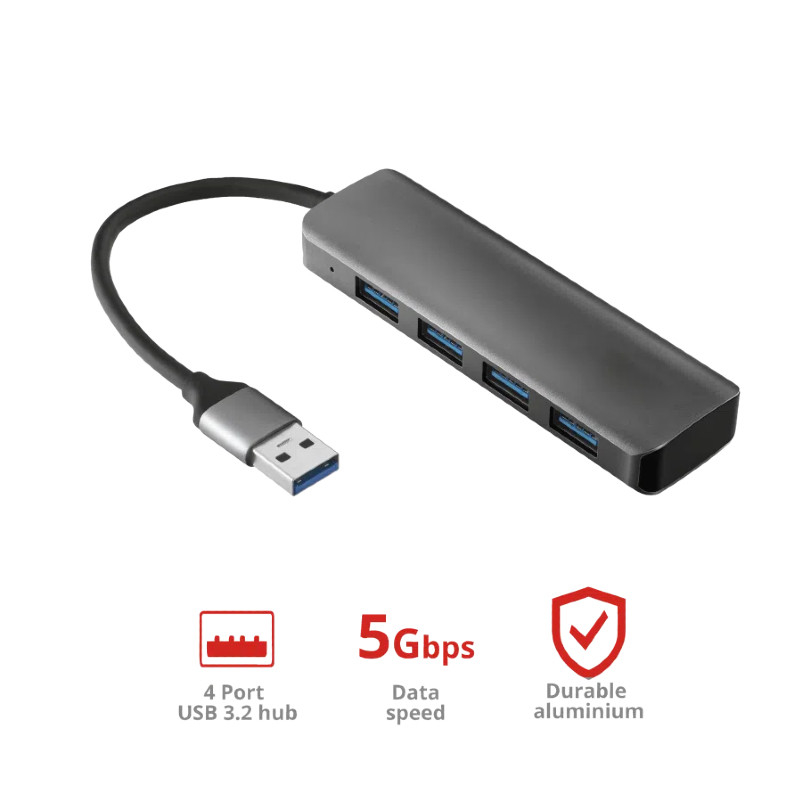 Adapter USB A USB C USB A 3.0x4 Hub für Desktop-Einstellungen Einfache Datenübertragung