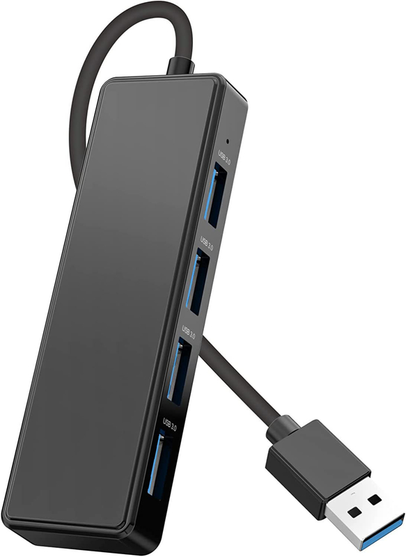4 Anschlüsse USB A Splitter Ultra-Slim USB-Expander USB 3.0-Anschlüsse für Maus-Tastatur