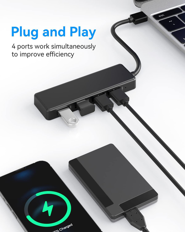 Hub USB 3.0 Hdmi USB 3.0/2.0 Typ C Adapter mit Datenübertragungsgeschwindigkeit von 10 Gbps 1080P