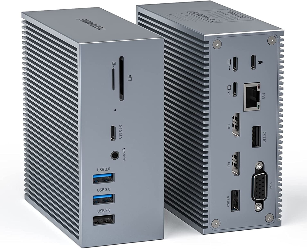 4K USB-C-Dockingstation mit integriertem Kabel für 4K-Video-Ausgabe und Wärmeabbau