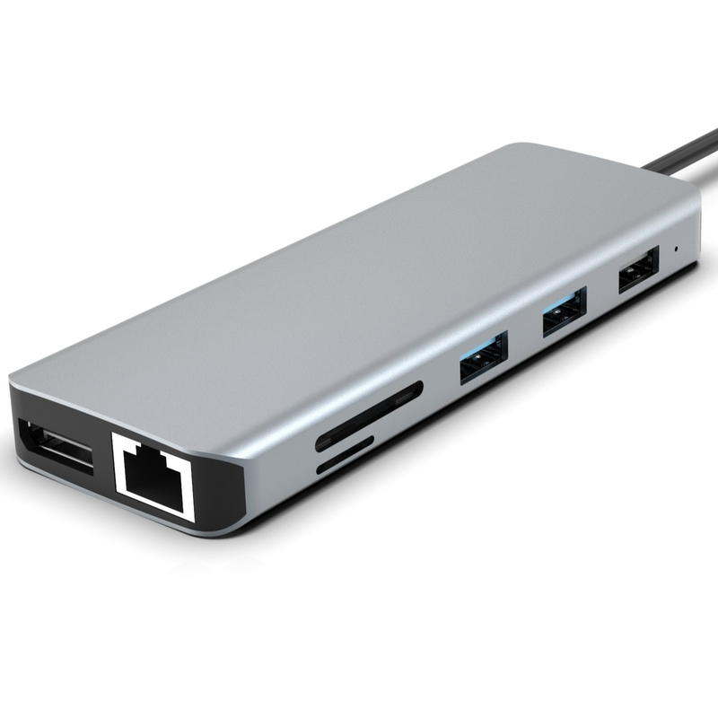 11-in-1-USB-C Hub für MacBook Pro mit 4K HDMI 100W PD USB 3.0 SD/TF Kartenleser