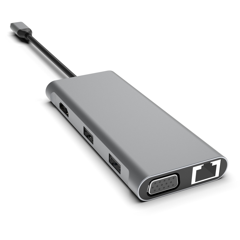 12 in 1 USB C Hub Dreifach Anzeige Docking Station Dual HDMI VGA USB C & A Datenanschluss Dock
