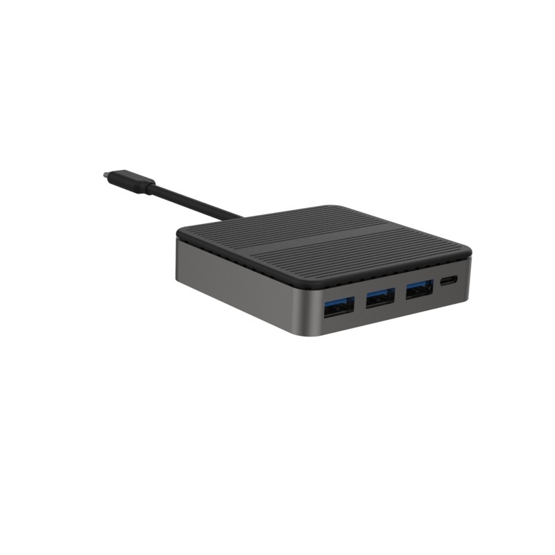 Square 6 In 1 Dual HD 4K Typ C Docks mit RJ45 PD 100W SD TF 3xUSB 3.0 Docking Hdmi Hub Usb C A
