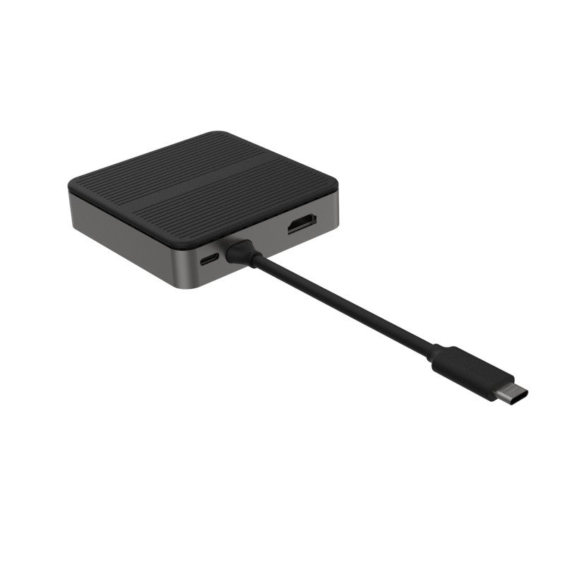 Square 6 In 1 Dual HD 4K Typ C Docks mit RJ45 PD 100W SD TF 3xUSB 3.0 Docking Hdmi Hub Usb C A