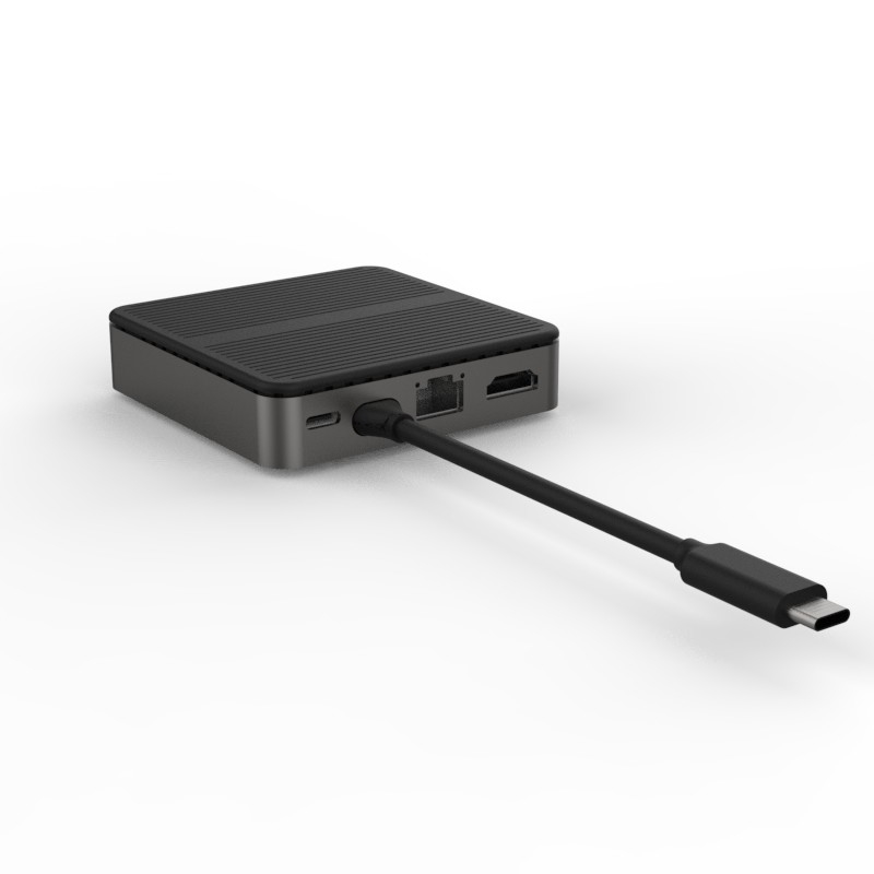 Typ C Quadrat 9 In 1 USB C HUB HD 4K Typ C Docks RJ45 PD 100W 3xUSB 3.0 Docking Sta