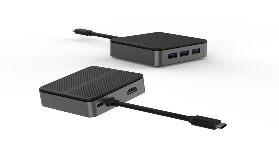3 in 1 USB C Adapter USB C zu HDMI Multiport Adapter Typ-C Hub mit 4K HDMI Port PD M Aufladen USB 3.0 OTG Daax 100Wta