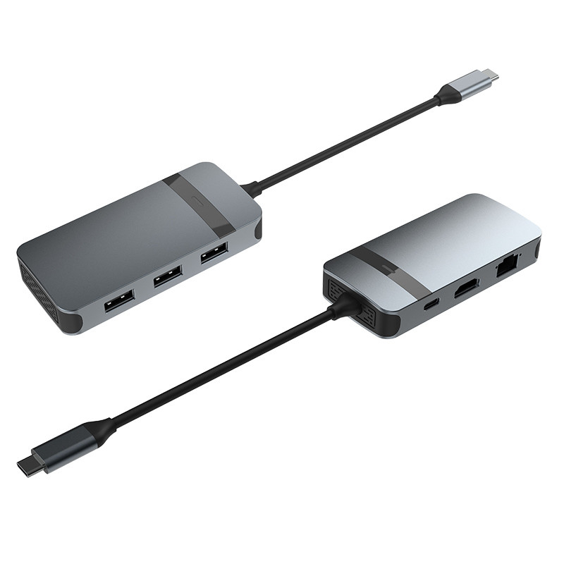 Hdmi USB C Hub Multiport Adapter Netzwerk Multiport Adapter USB 3.0 Port 6 In 1