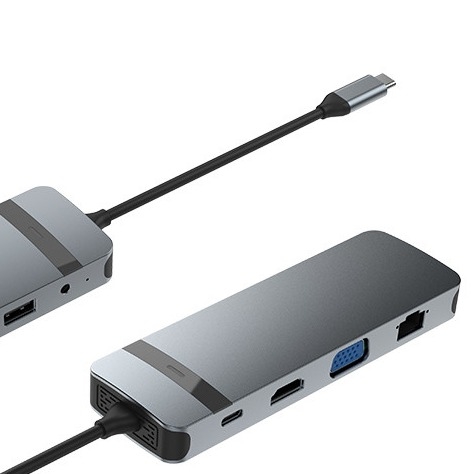 10 in 1 USB C Dock USB Hub mit 4K HDMI USB C zu USB Multiport Adapter für Laptop und Notebook