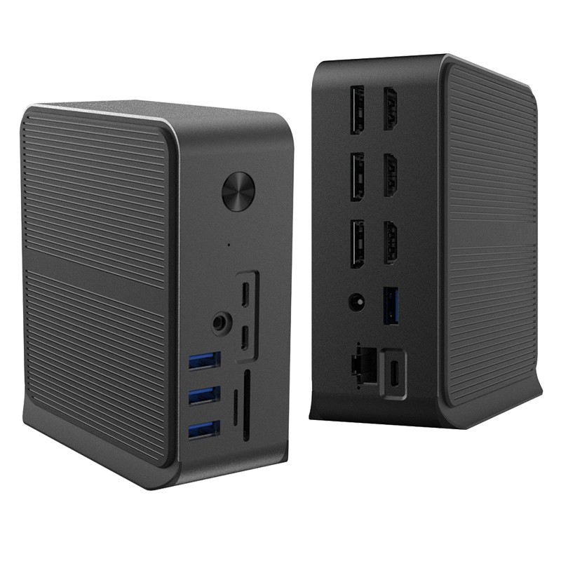 12 in 1 USB C HUB Docking Station mit mehreren USB C-Ports USB Typ C 4K RJ45 VGA USB Hubs Adapter