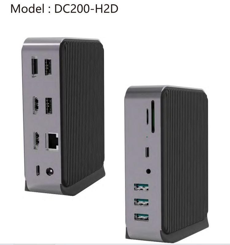 Gigabit-Ethernet-Stiftung C-Typ-Dockingstation-Ladestation mit HDMI 4K-Auflösung für Macbook