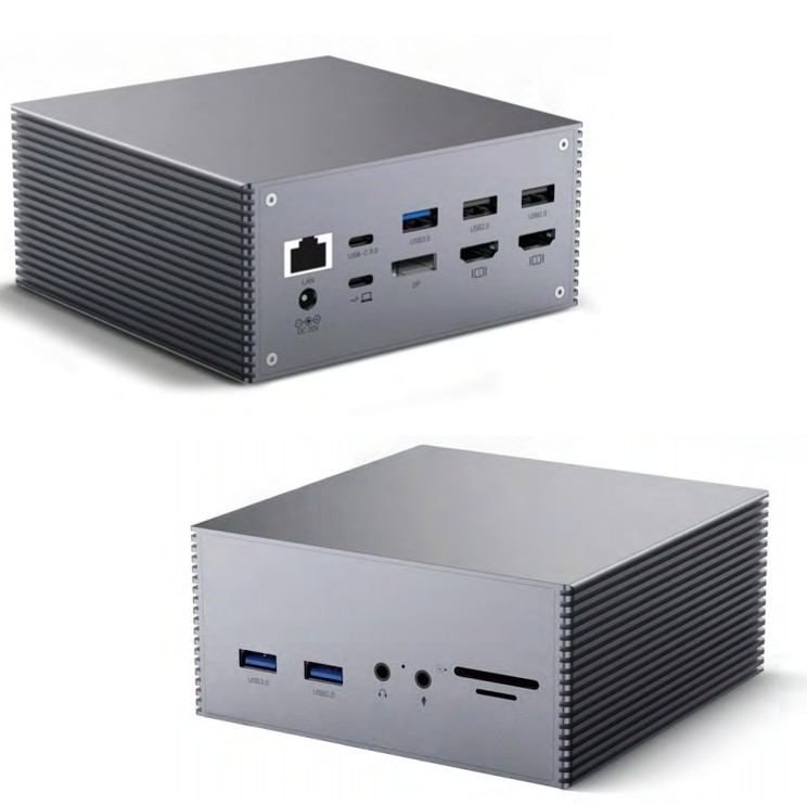 16 in 1 Desktop PC USB C Docking Station Universal Windows MacOS 3,5 mm Audio Jack