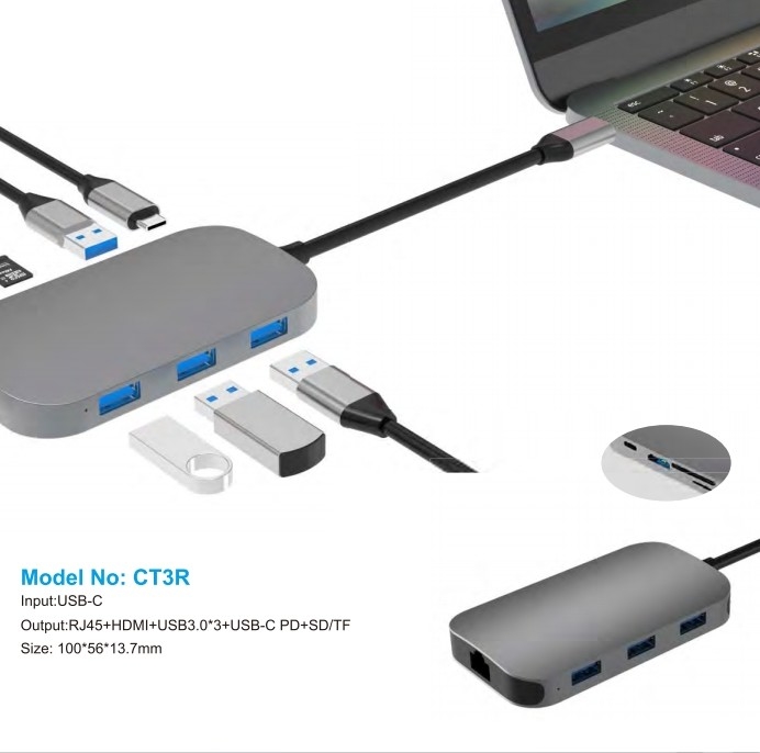 10/100/1000 Mbps Ethernet USB C Adapter Kompatibel mit Windows/ MacOS/ Android/ Linux bis zu 10 Gbps Datenübertragungsgeschwindigkeit