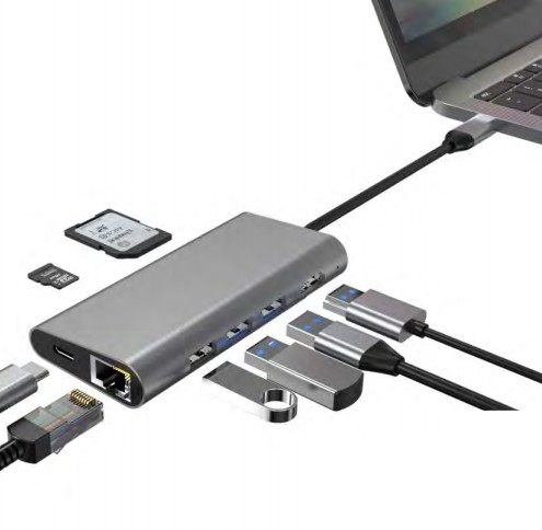 10/100/1000 Mbps Ethernet USB C Adapter Kompatibel mit Windows/ MacOS/ Android/ Linux bis zu 10 Gbps Datenübertragungsgeschwindigkeit