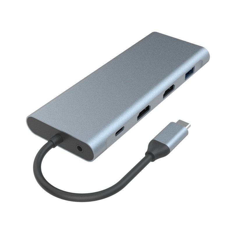 6 in 1 USB C Hub Typ C Adapter 4K HDMI 60hz Multiport Kartenleser USB3.0 TF PD SD Leser