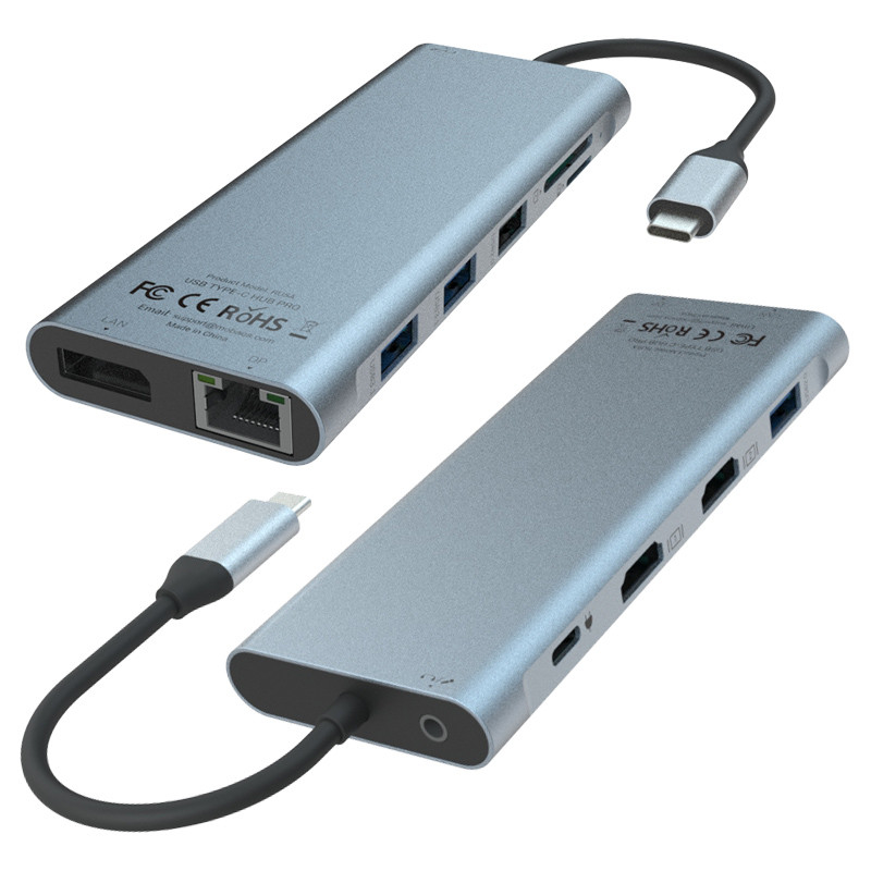6 in 1 USB C Hub Typ C Adapter 4K HDMI 60hz Multiport Kartenleser USB3.0 TF PD SD Leser