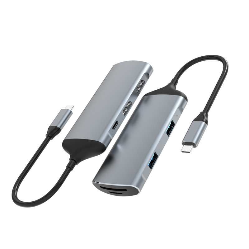 9 in 1 DisplayLink Docking Station USB C mit Audio-Anschluss für Laptop PC Notebook