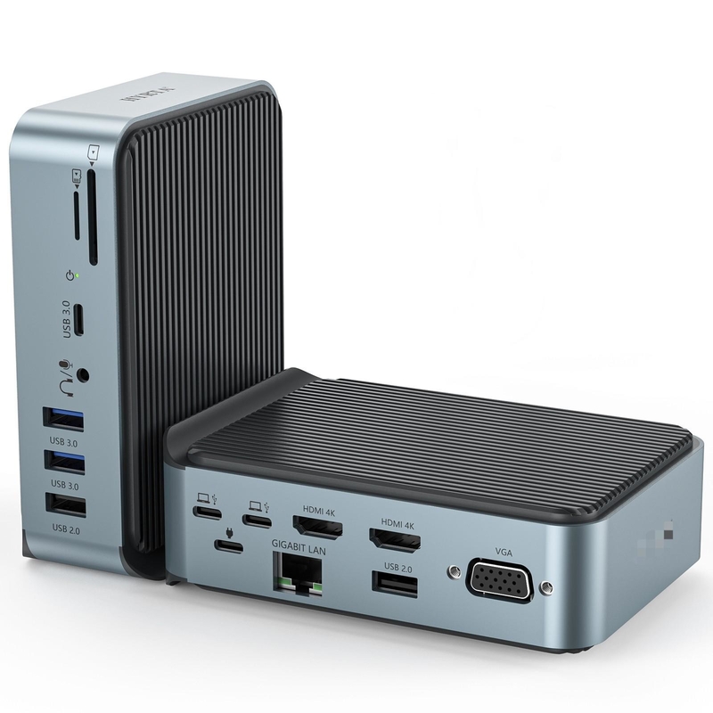 Gigabit-Ethernet-Stiftung C-Typ-Dockingstation-Ladestation mit HDMI 4K-Auflösung für Macbook