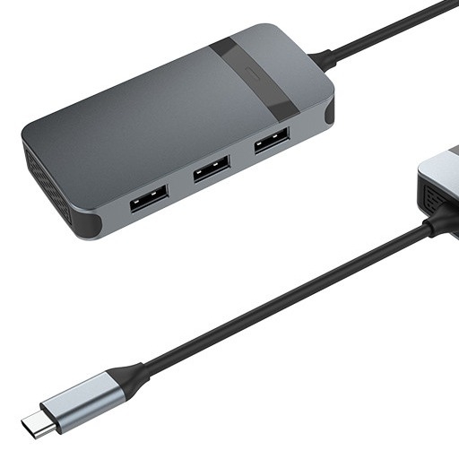 4 IN 1HDMI USB UP USB C Adapter für Laptop-Leistung verbesserte Audio-Konnektivität