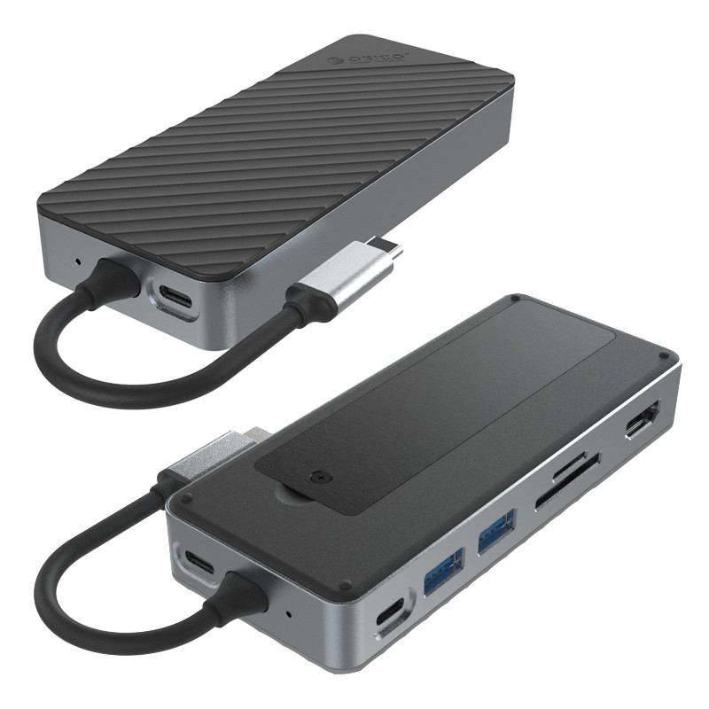 Displaylink Thunderbolt Dock USB C Docking Station mit Magnetgehäuse 10 Gbps Übertragungsrate für NVMe SSDs