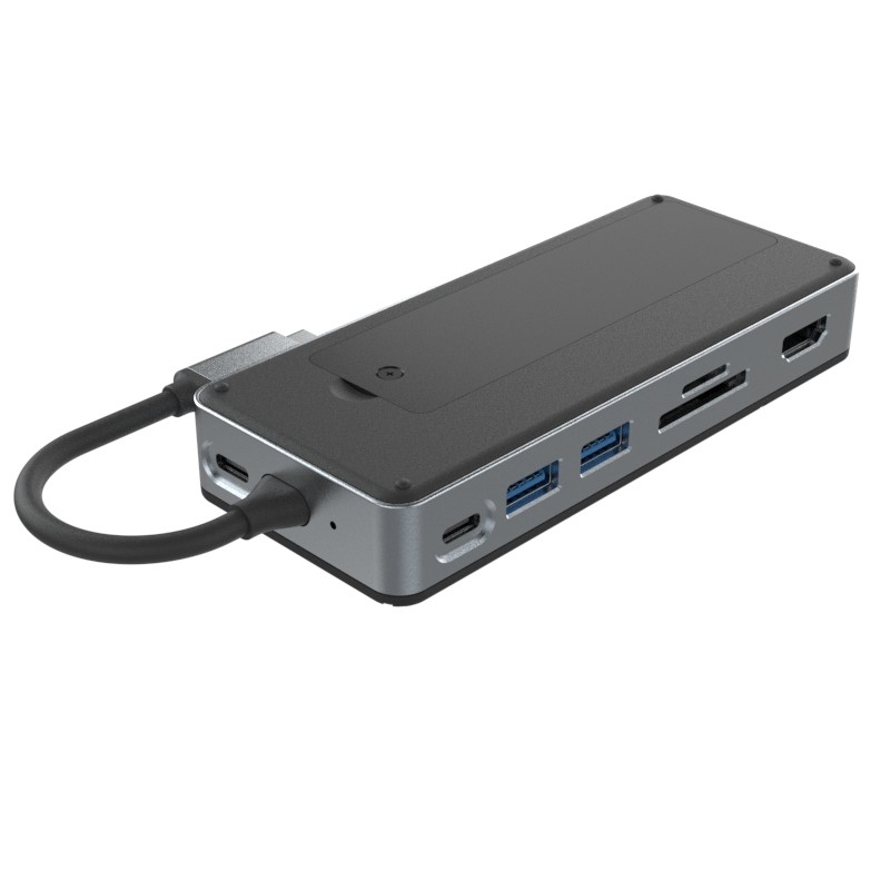 10Gbps USB C Hub mit M.2 SSD 10-in-1 USB-C Docking Station für Macbook Laptop