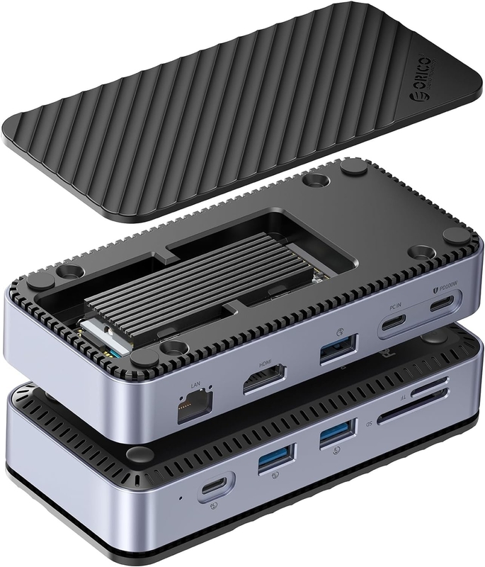 Displaylink USB 3.0 Docking Station Gehäuse von NVMe NGFF SSDs Windows Mac Chrome OS