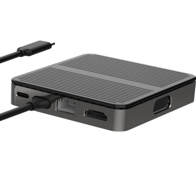 Quadratisch schwarz USB C zu USB Adapter Mac 6 in 1 USB C zu USB A Hub Adapter OTG Adapter