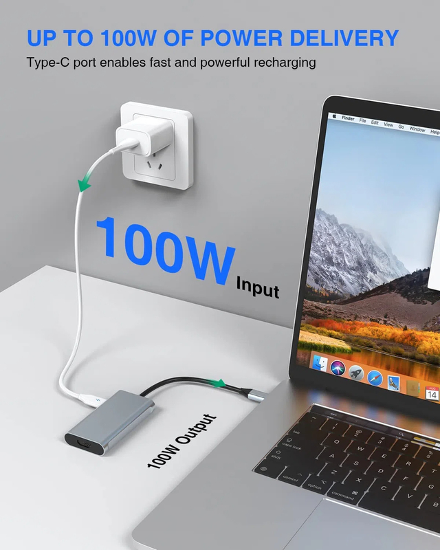 4 in 1 USB C Adapter Dual HDMI zu USB3.0 Thunder Ports