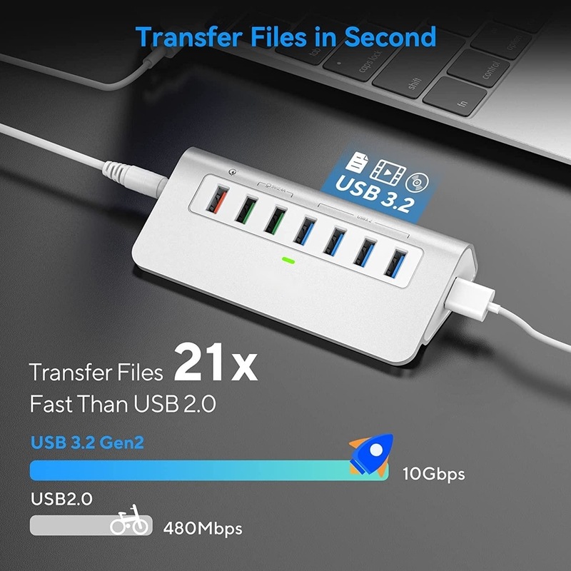 Datenübertragungsgeschwindigkeit bis 10/5 Gbps USB-C-Konnektor-Hub mit CE-Zertifizierung