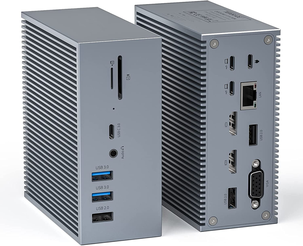 16 in 2 USB C Dual Monitor Thunderbolt Dock Triple Display 8 USB C/A Ports Ethernet