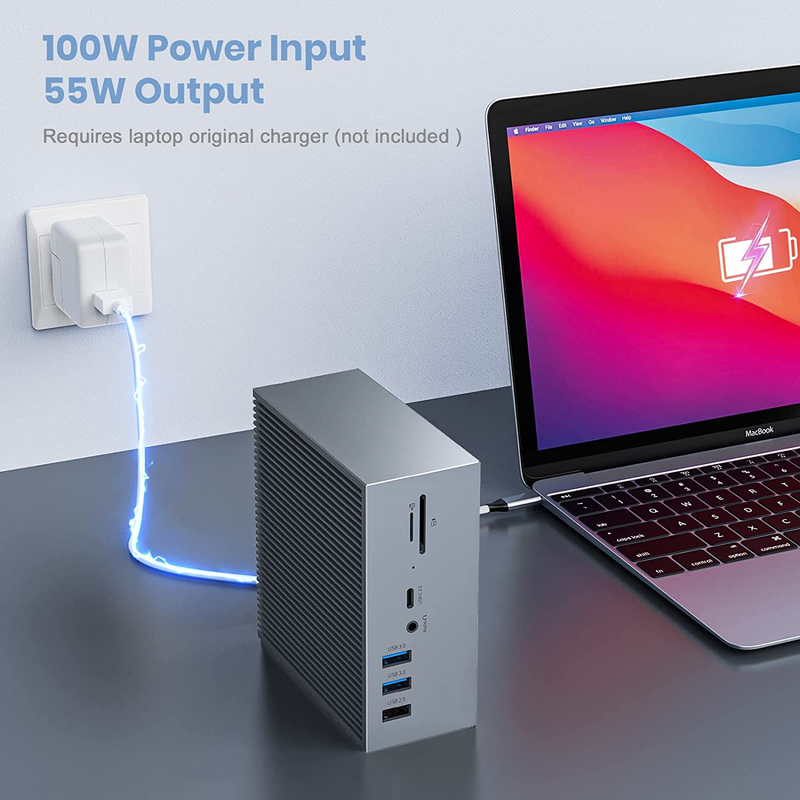 16 in 2 USB C Dual Monitor Thunderbolt 3 Dock HDMI für Laptop Hub USB Adapter