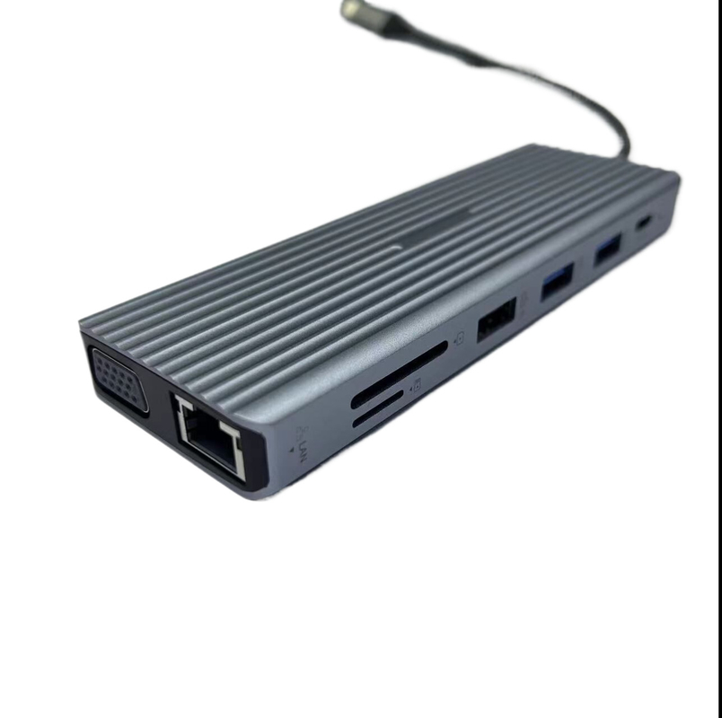 13 in 1 USB C Hub Docking Station Dual Display Triple Display mit Audio