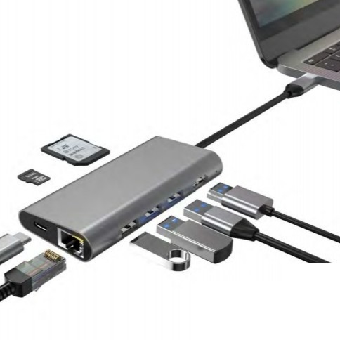Bequeme Silber USB C Docking Station mit Displaylink IC und USB 3.0 Ports