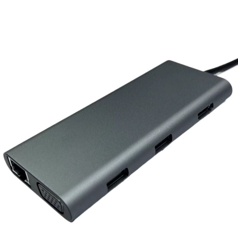 Bequeme Silber USB C Docking Station mit Displaylink IC und USB 3.0 Ports
