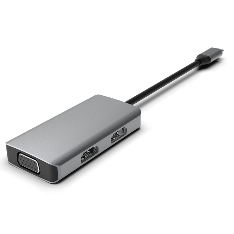 Bequeme Silber USB C Docking Station mit Displaylink IC und USB 3.0 Ports