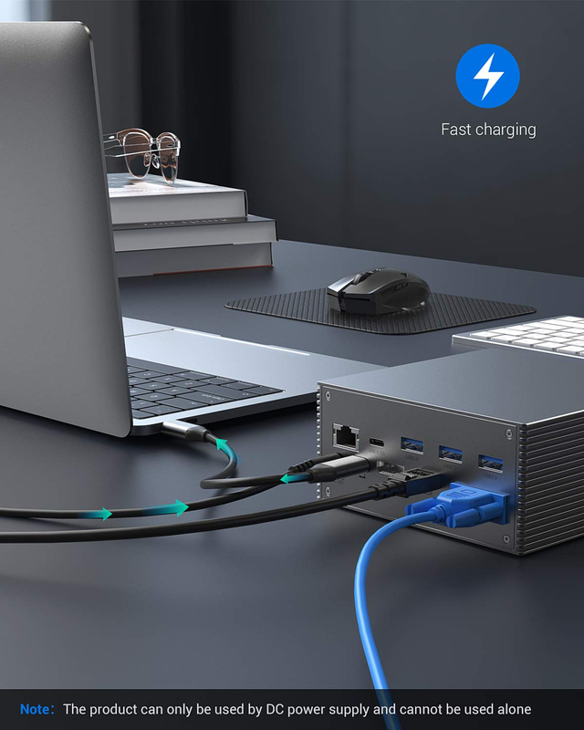 Thunderbolt 4k Monitor Thunderbolt USB-C Dual HD 4K Docking Station 16-in-1 Hub Adapter MST Macbook und Desktop
