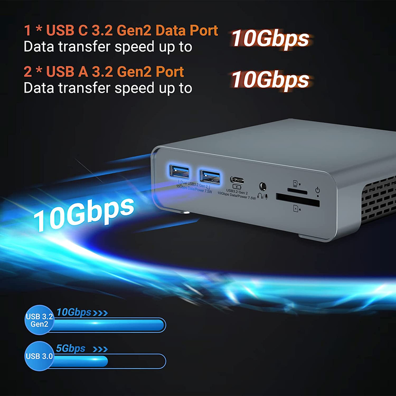 Anschluss USB Hub Adapter USB Typ-C 4K 60hz Monitor HDMI Ethernet RJ45 Anschlussstation