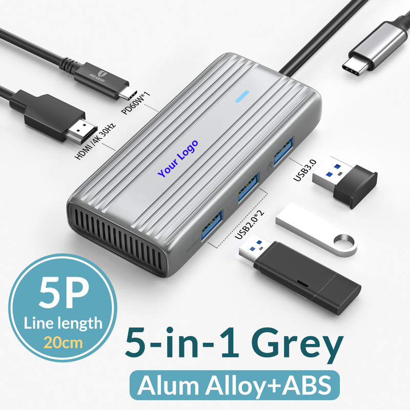 USB 3.1 10-in-1-Multiport-Dockingstation-Hub mit Gigabit-Ethernet und 4K HD HDMI