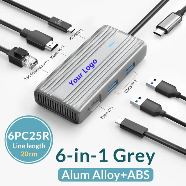 USB C Hub mit 4K HDMI und High-Speed USB 3.0 Kompatibel für Windows Mac
