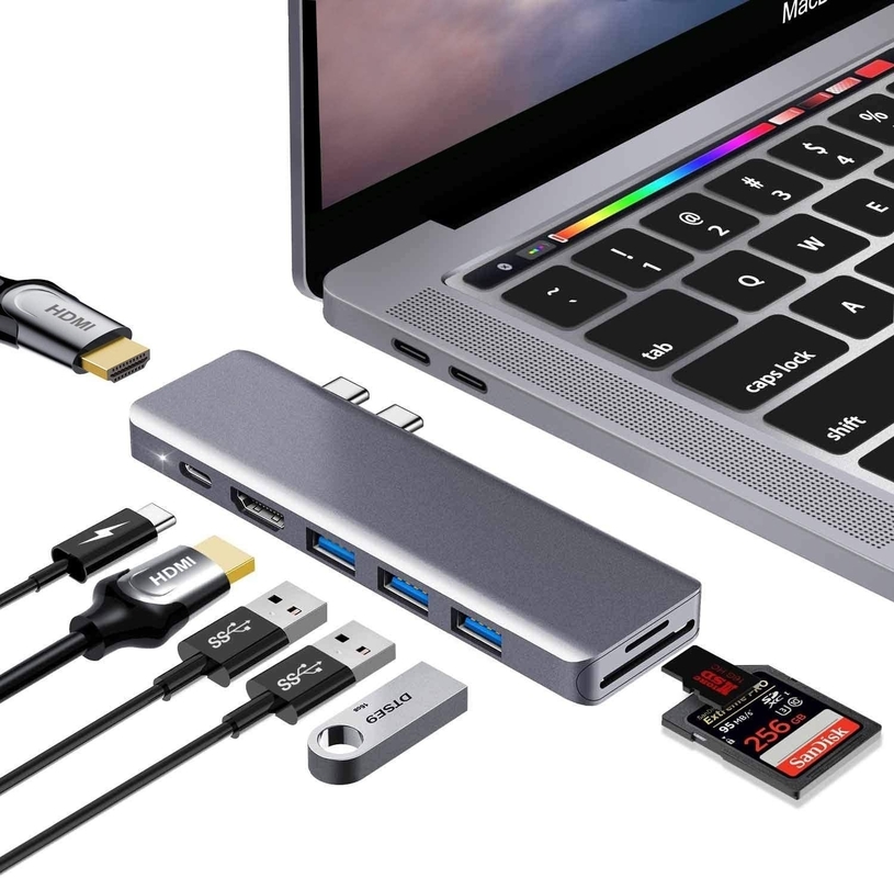 11 in 1 Multiport USB C USB-C Typ-C PD 4K HDTV Hub Adapter Docking Station mit RJ45