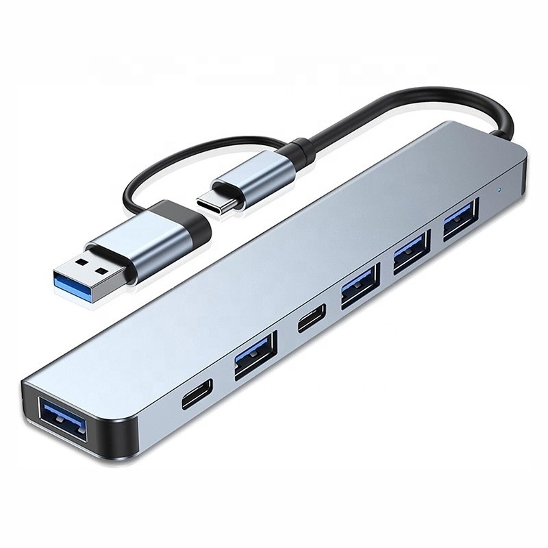Aluminiumlegierung 7 In 1 USB-Splitter für Laptop Desktop PC Akzeptabel OEM/ODM