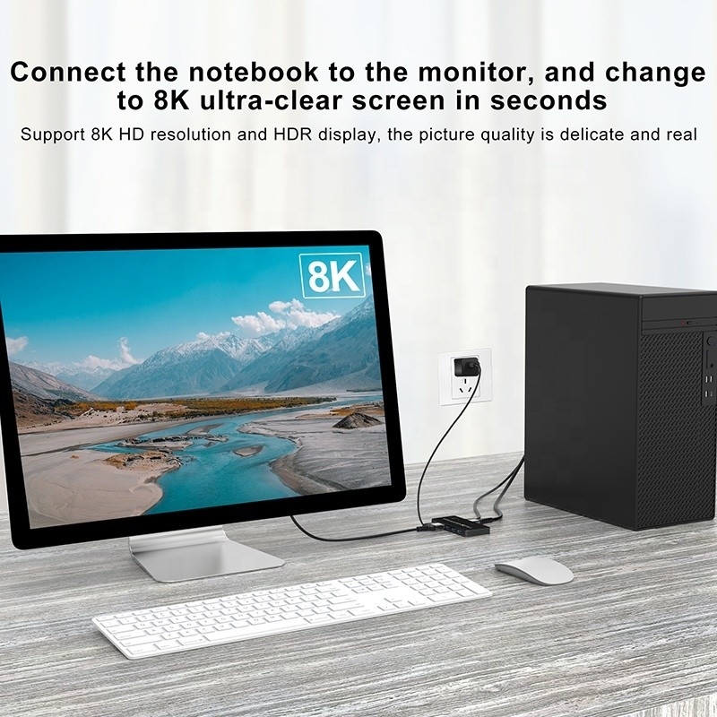 2 Anschlüsse HDMI 2.1 KVM-Schalter mit USB 3.0 2 Eingang 1 Ausgang LED-Anzeiger weiblich-weiblich