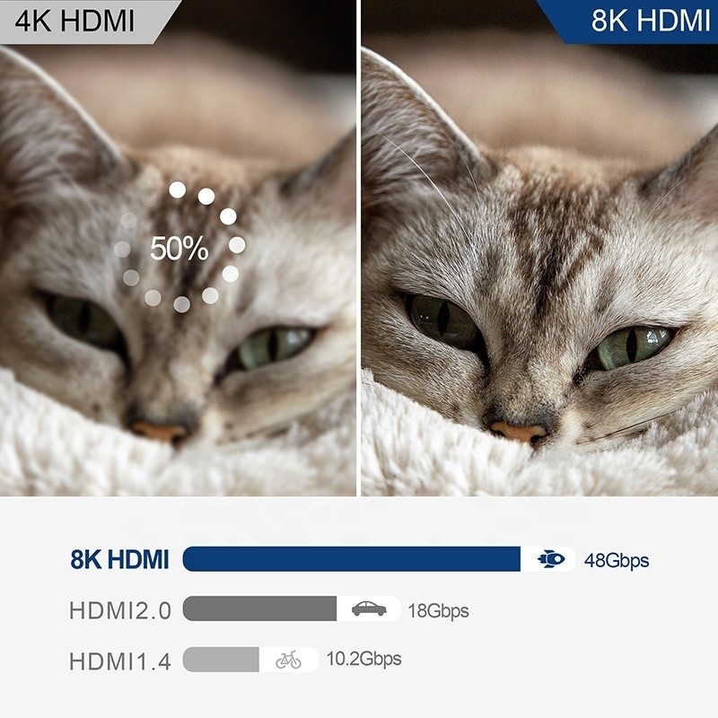 8K HDMI Switch 3 In 1 Out Unterstützung 3 HDMI Eingang 8K 60Hz 4K 120Hz fortschrittliche Technologie