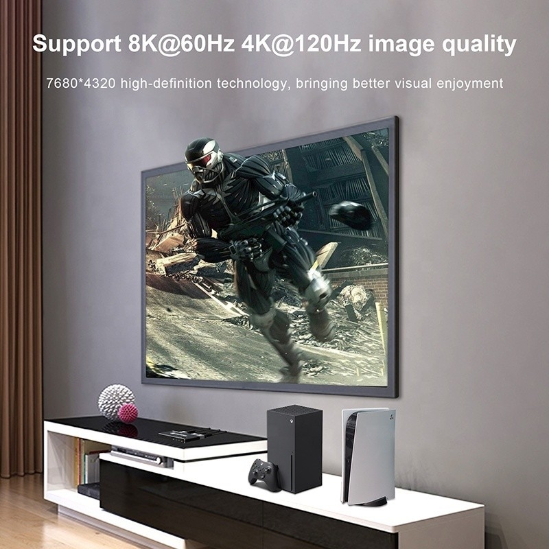 8K HDMI Switch 3 In 1 Out Unterstützung 3 HDMI Eingang 8K 60Hz 4K 120Hz fortschrittliche Technologie