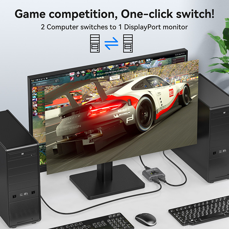 8K60Hz-Portwechselgerät für einfache Bedienung und leistungsstarke DP-Schaltung 1.4