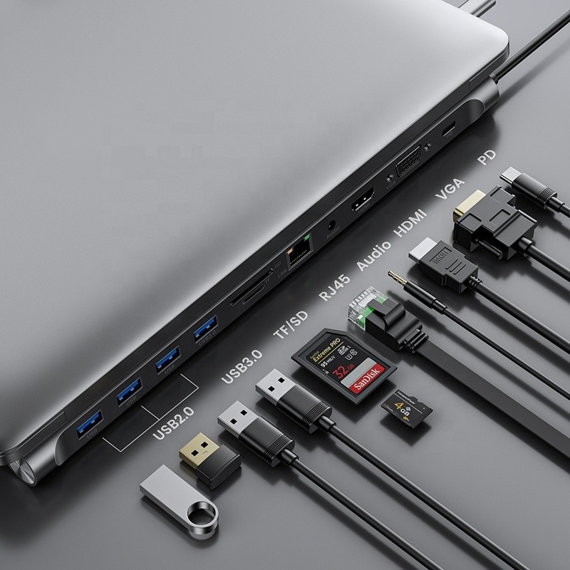 11-in-1 Multifunktions-Hub-Adapter für Laptop und Mobiltelefon