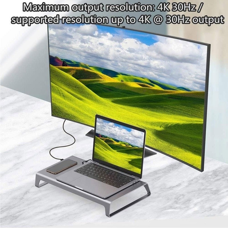 TYPE-C Männlich 11 In 1 Hub Computer Laptop Docking Station Adapter mit 1000Mbps RJ45 und USB-C PD