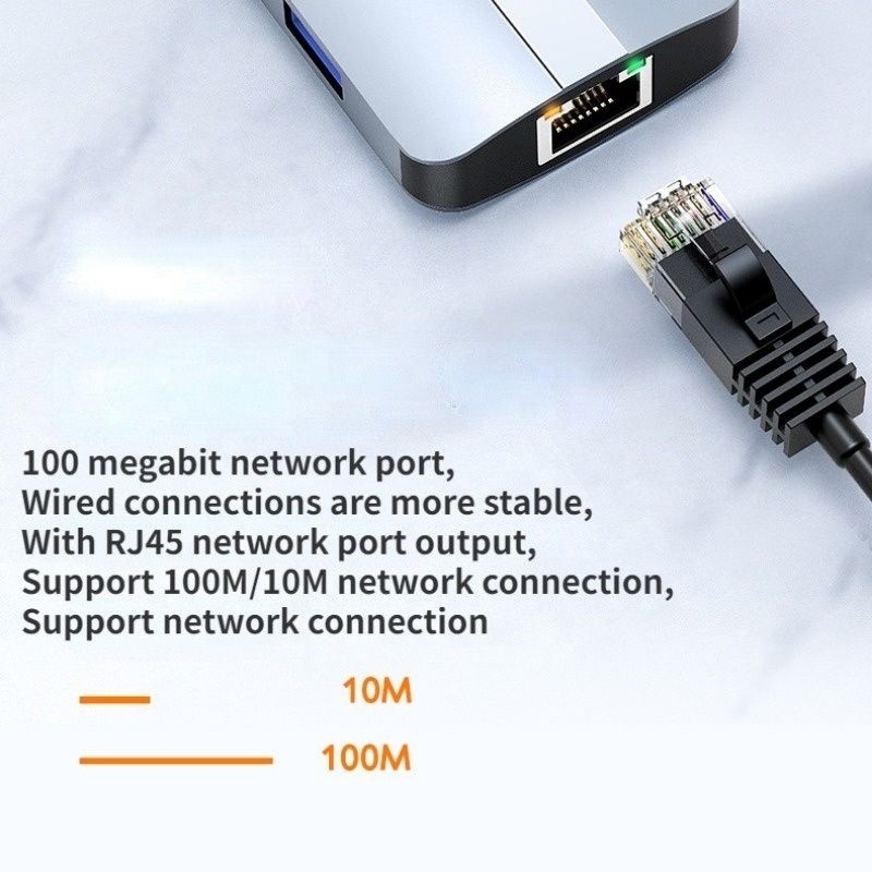 USB-C-Typ-C-Hub-Multiport-Dockstation mit Videoübertragungs-Ladernetzfunktion