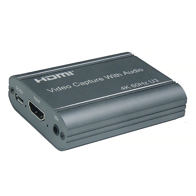 Professionelle 4K 60Hz HDMI zu USB3.0 Video-Aufnahme-Karte mit Audio-Ausgang und USB 3.0